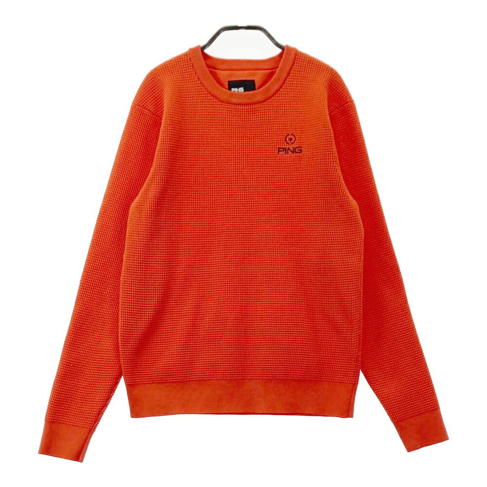 楽天市場】PING ピン ニットセーター 星条旗 総柄 レッド系 S 【中古