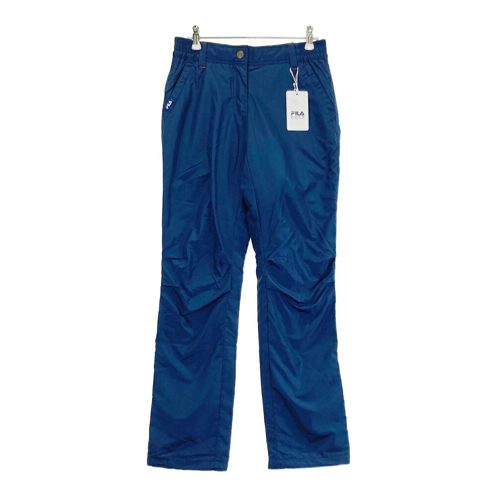 FILA GOLF フィラゴルフ 中綿 ロングパンツ ネイビー系 M 【中古】ゴルフウェア レディース