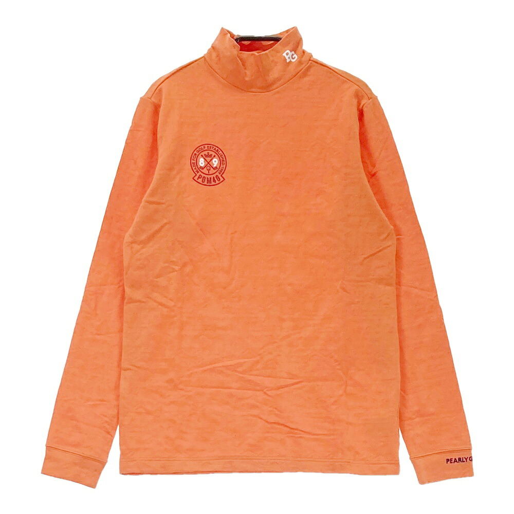 PEARLY GATES パーリーゲイツ 2023年 長袖ハイネックTシャツ オレンジ系 1 【中古】ゴルフウェア レディース