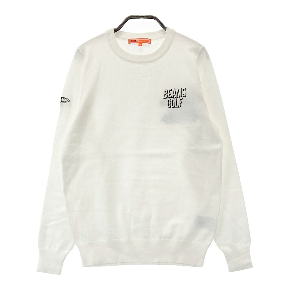 BEAMS GOLF ビームスゴルフ 2023年模範例 編み物スウェーター  白いこと系 S 【中古】ゴルフ御召しもの レディース