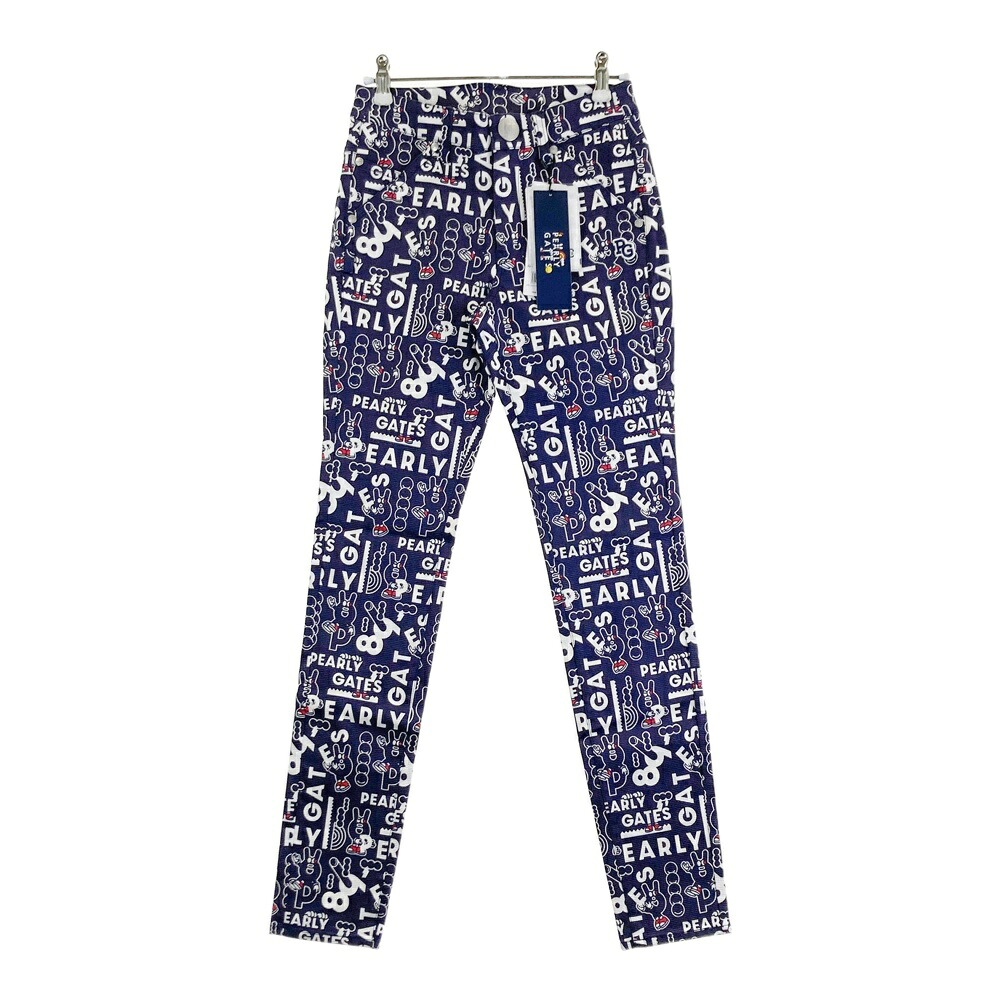 PEARLY GATES パーリーゲイツ 055-2231020 パンツ 総柄 ネイビー系 00 【中古】ゴルフウェア レディース