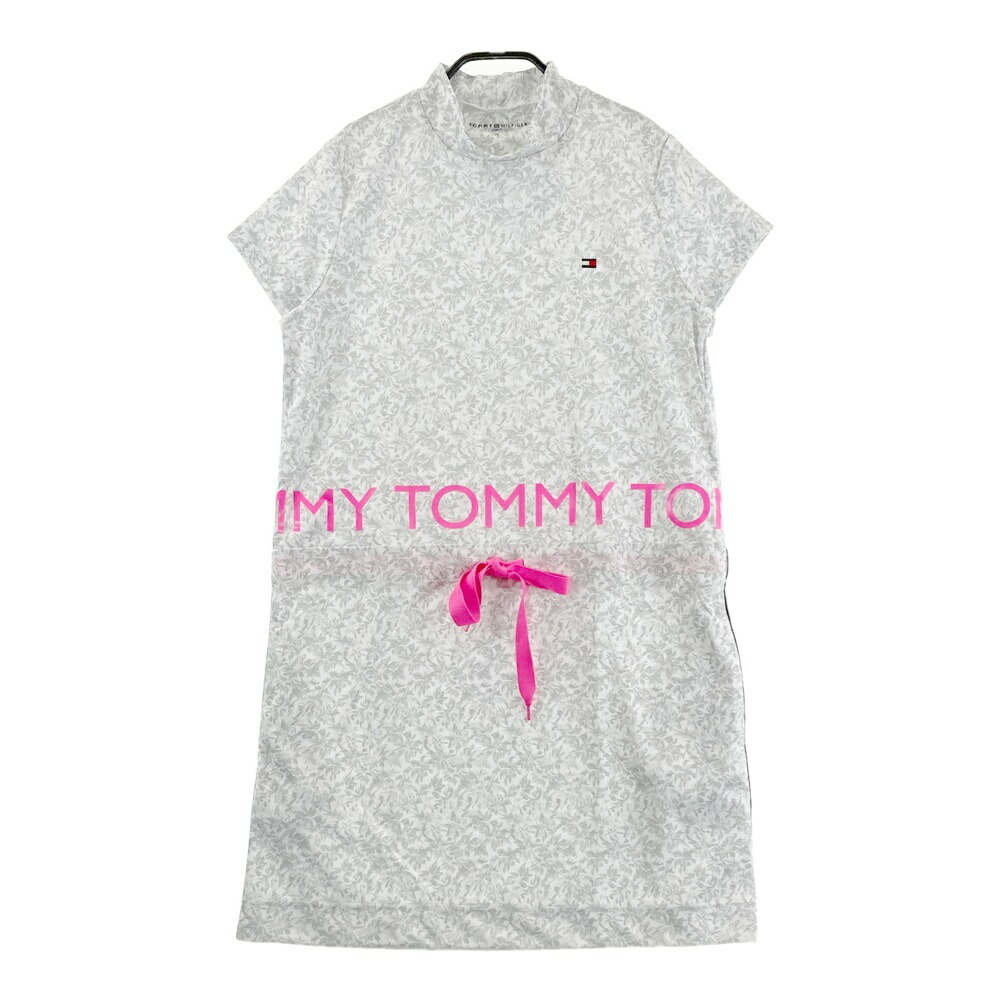 TOMMY HILFIGER GOLF トミー ヒルフィガーゴルフ ワンピース 総柄 グレー系 M 【中古】ゴルフウェア レディース