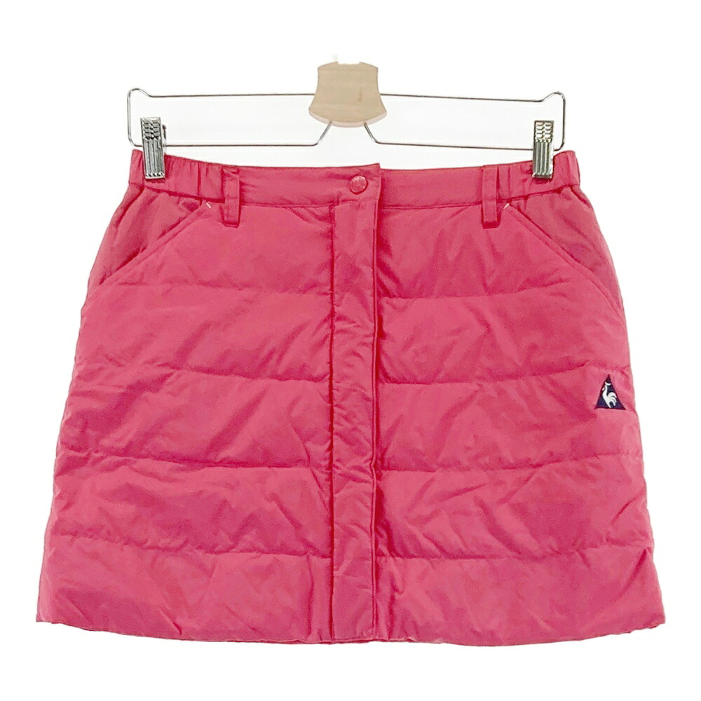 LE COQ GOLF ルコックゴルフ フルジップ ダウンスカート ピンク系 9 【中古】ゴルフウェア レディース