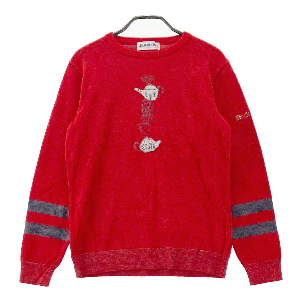 楽天市場】BLACK&WHITE ブラックアンドホワイト ニットセーター 総柄