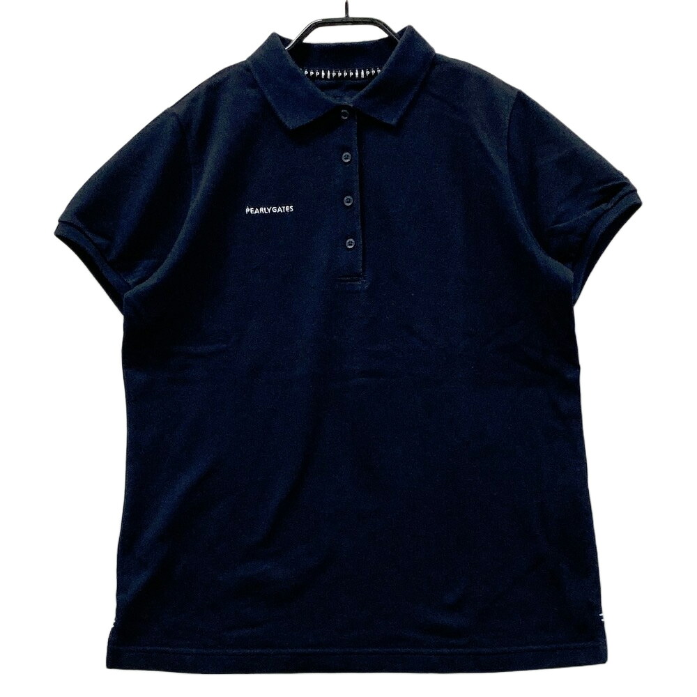 PEARLY GATES パーリーゲイツ 半袖ポロシャツ ネイビー系 2 【中古】ゴルフウェア レディース