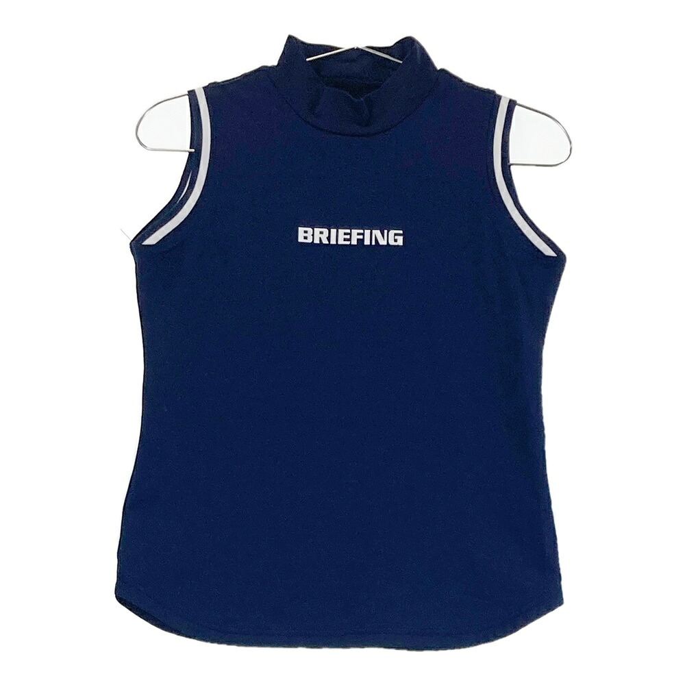 BRIEFING GOLF ブリーフィング モックネック ノースリーブシャツ ネイビー系 XS 【中古】ゴルフウェア レディース