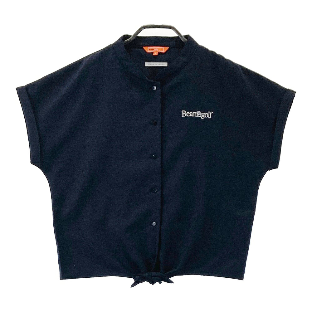 BEAMS GOLF ビームスゴルフ 2024年モデル 半袖シャツ 裾リボン ネイビー系 M 【中古】ゴルフウェア レディース