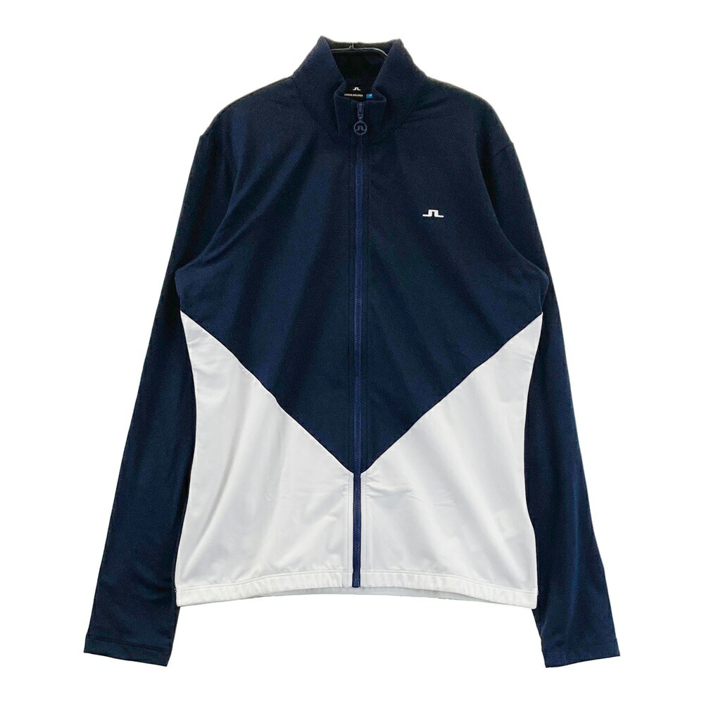 J.LINDEBERG ジェイリンドバーグ 長袖 ジップジャケット ネイビー系 M 【中古】ゴルフウェア レディース