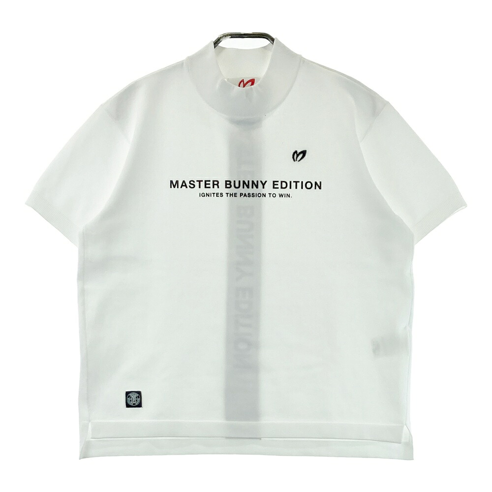 MASTER BUNNY EDITION マスターバニーエディション 2024年 ハイネック 半袖編み物プルオーバー  白いこと系 0 【中古】ゴルフ御召しもの レディース
