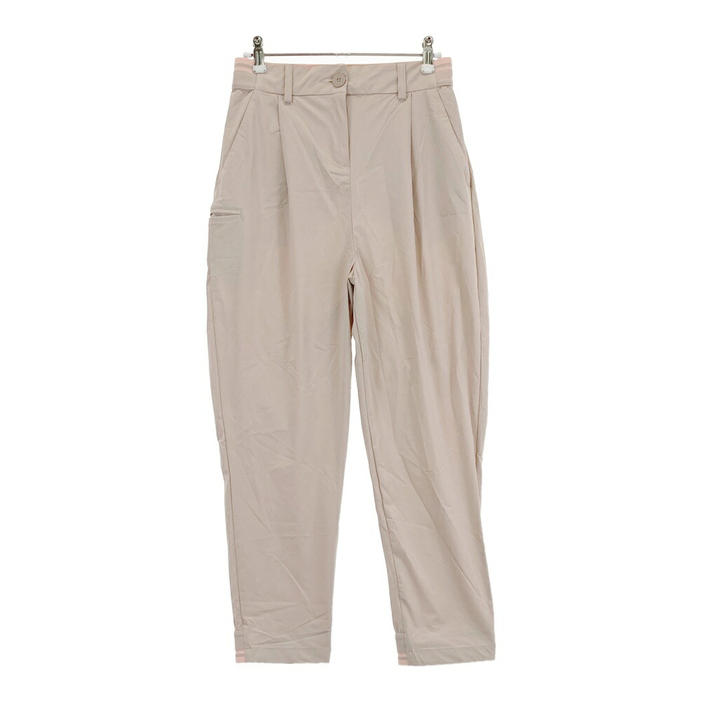 ADIDAS GOLF アディダスゴルフ 2024年モデル ストレッチ アンクルパンツ ベージュ系 M 【中古】ゴルフウェア レディース
