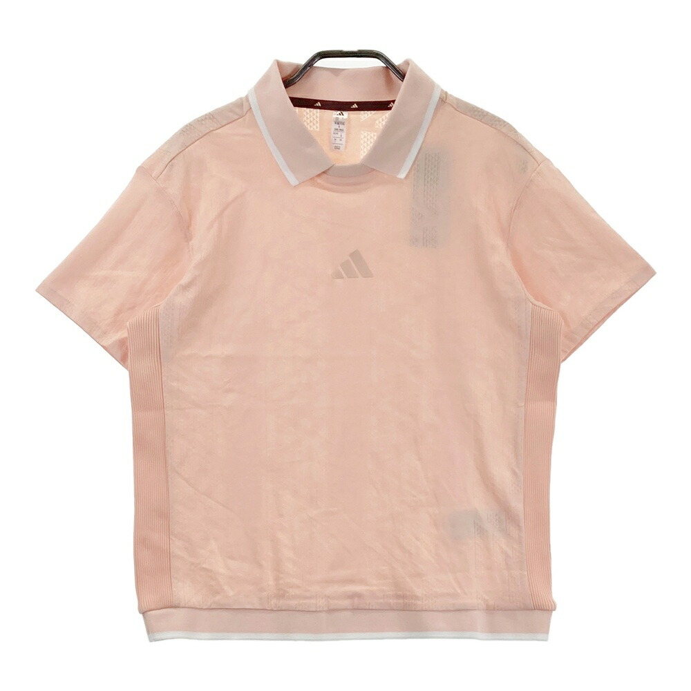 ADIDAS GOLF アディダスゴルフ 2024年モデル 襟付き 半袖Tシャツ オレンジ系 M 【中古】ゴルフウェア レディース