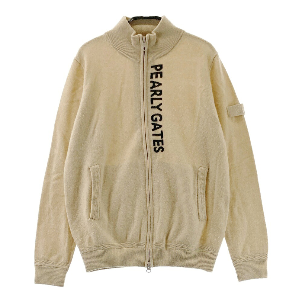 PEARLY GATES パーリーゲイツ ニットジャケット カシミヤ ベージュ系 0 【中古】ゴルフウェア レディース|中古ゴルフウェア通販STST