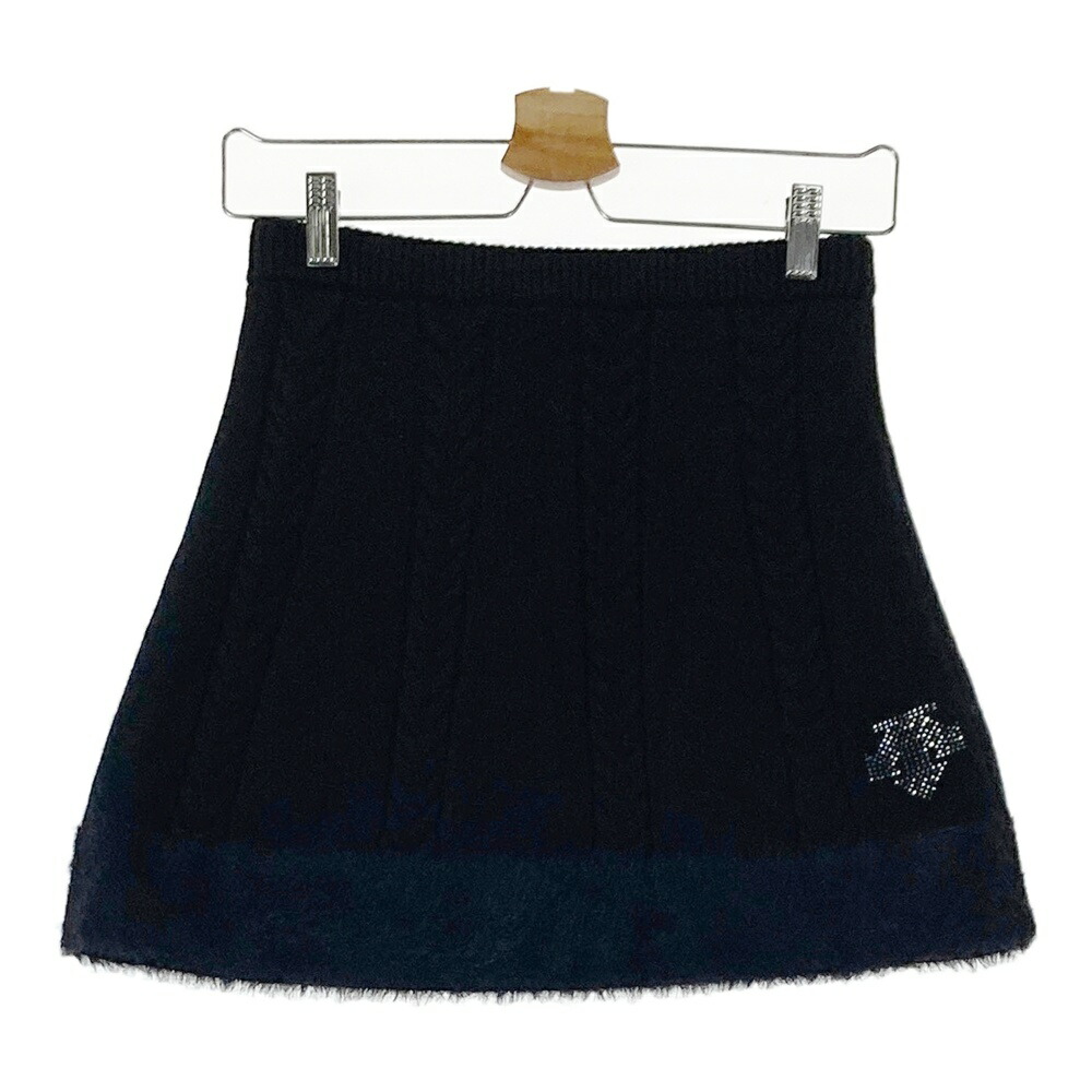 DESCENTE GOLF デサントゴルフ ニットスカート ブラック系 S 【中古】ゴルフウェア レディース｜中古ゴルフウェア通販STST