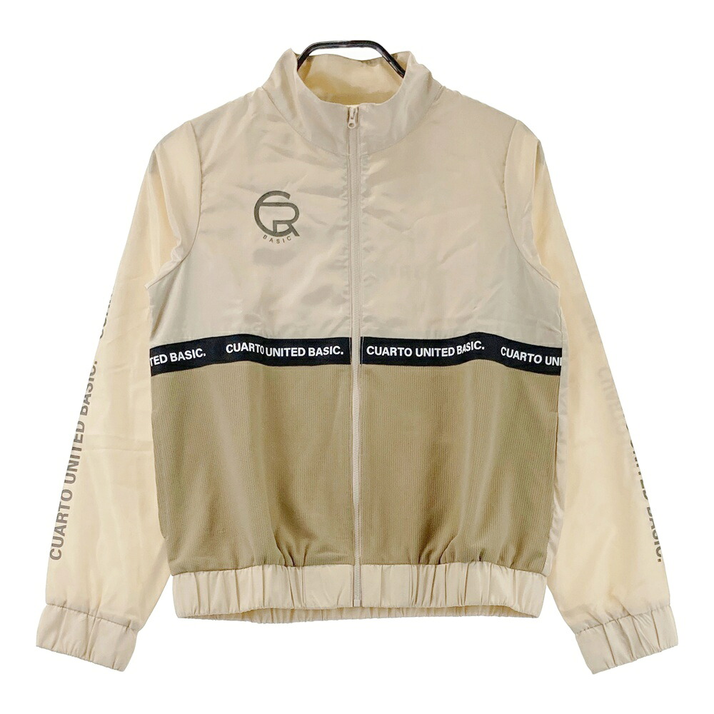 CUARTO UNITED クアルトユナイテッド CUBS. ジップジャケット ベージュ系 S 【中古】ゴルフウェア レディース