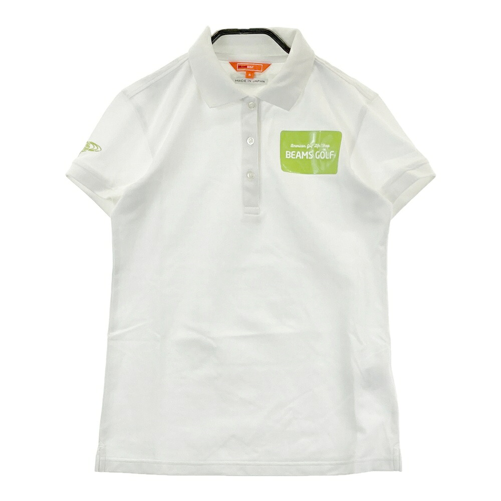 BEAMS GOLF ビームスゴルフ 半袖ポロシャツ ホワイト系 S 【中古】ゴルフウェア レディース