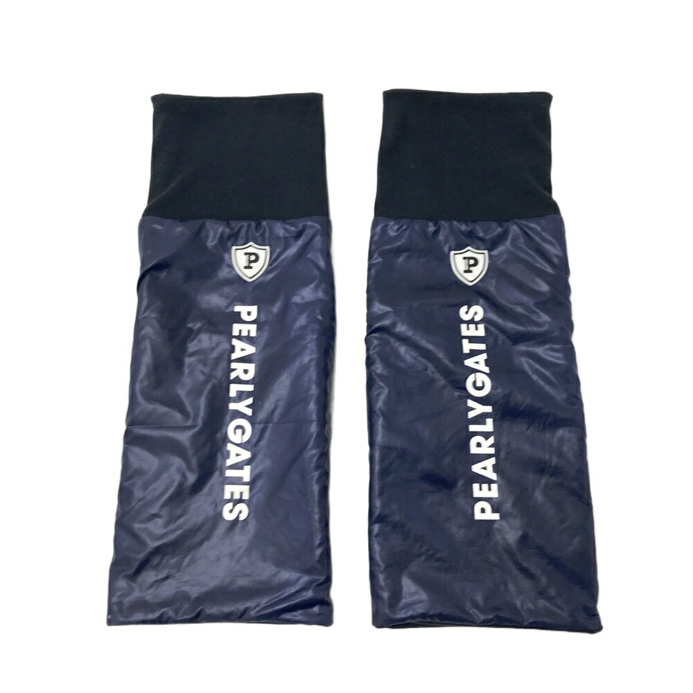 PEARLY GATES パーリーゲイツ 裏フリース 撥水 レッグウォーマー ネイビー系 FR 【中古】ゴルフウェア