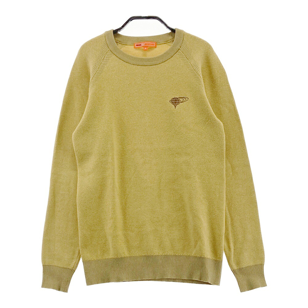 BEAMS GOLF ビームスゴルフ 2023年ひな形 編み物  黄色系 M 【中古】ゴルフ御召しもの レディース