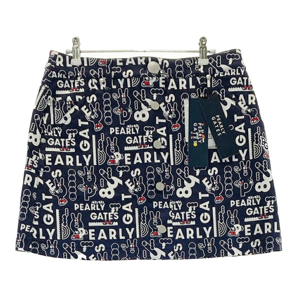 PEARLY GATES パーリーゲイツ ;055-2234020 伸ばすことスコート ロゴタイプ総柄 米国海軍系 2 【中古】ゴルフお召しもの レディース