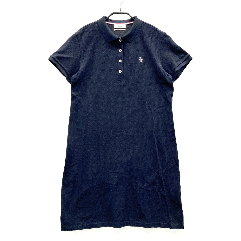 MUNSING WEAR マンシングウェア MGWNGJ02 半袖 ポロワンピース ネイビー系 LL 【中古】ゴルフウェア レディース