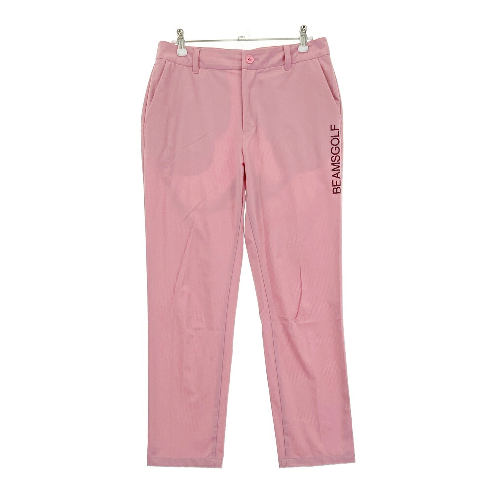 BEAMS GOLF ビームスゴルフ 2023年モデル ロングパンツ ピンク系 L 【中古】ゴルフウェア レディース