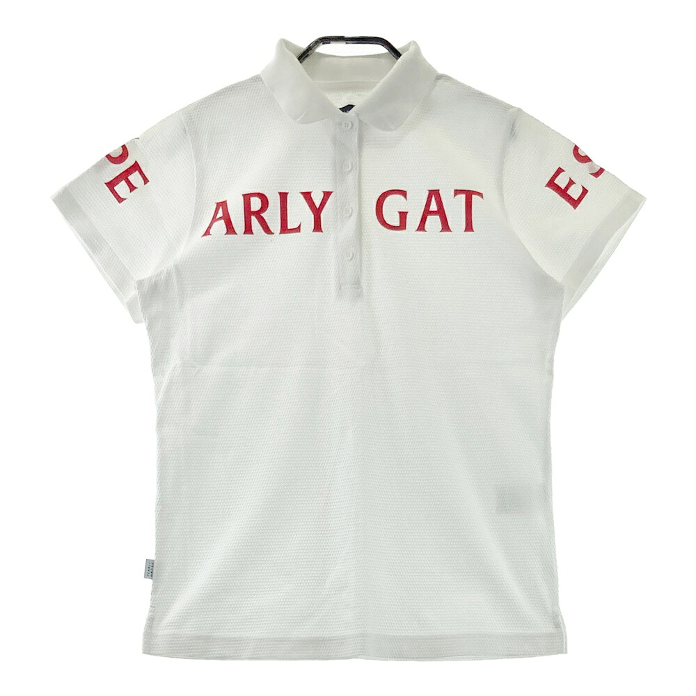 PEARLY GATES パーリーゲイツ 半袖ポロシャツ ホワイト系 1 【中古】ゴルフウェア レディース
