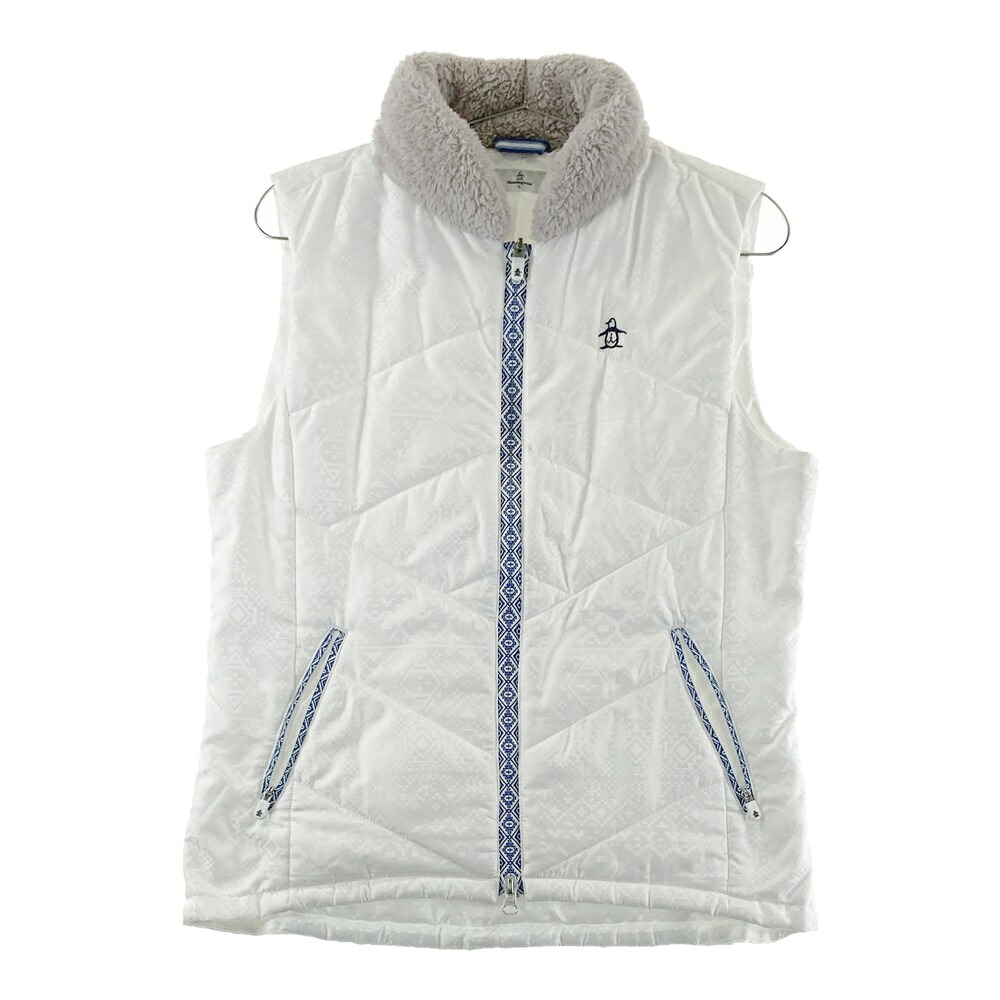MUNSING WEAR マンシングウェア JWLK654 中綿 ジップベスト 総柄 ホワイト系 L 【中古】ゴルフウェア レディース｜中古ゴルフウェア通販STST