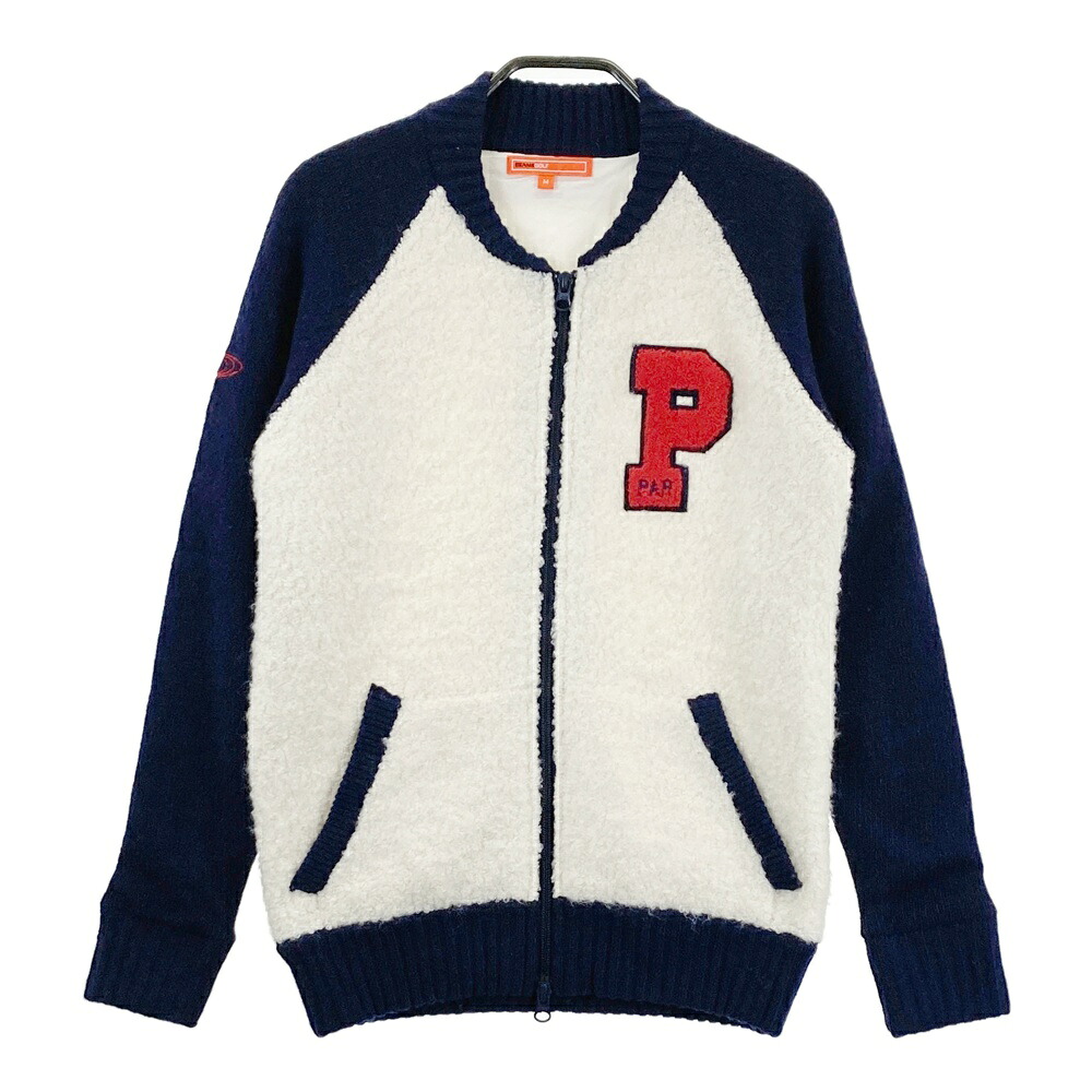 BEAMS GOLF ビームスゴルフ ニット ジップジャケット 裏地付 ホワイト系 M 【中古】ゴルフウェア レディース 7,920円