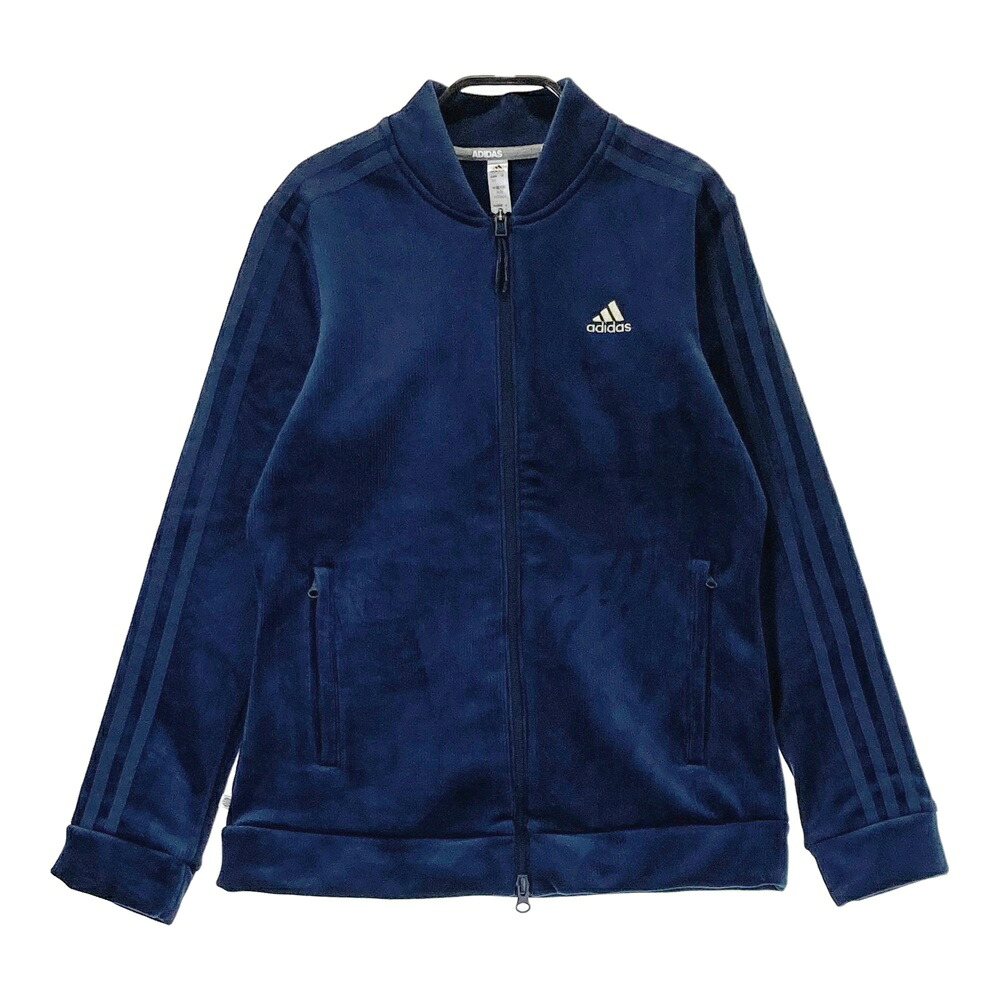 ADIDAS GOLF アディダスゴルフ ; コーデュロイジップジャケット ネイビー系 M 【中古】ゴルフウェア レディース