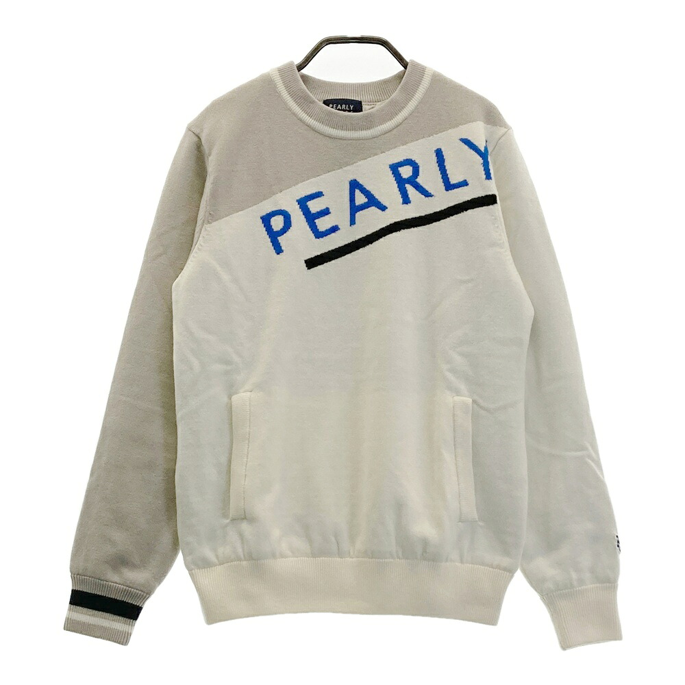 PEARLY GATES パーリーゲイツ  裏地付き添い人 編み物スウェーター  白いこと系 0 【中古】ゴルフ御召しもの レディース