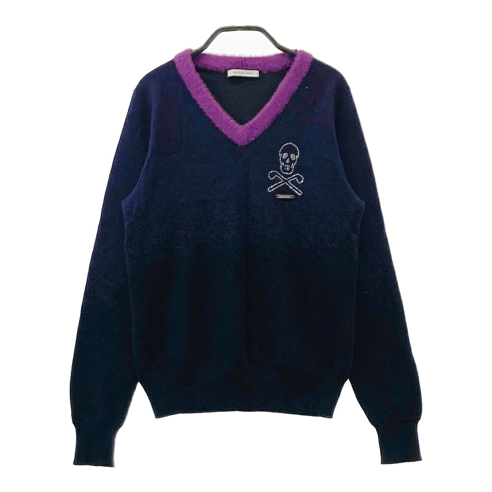 MARK\u0026LONA マークアンドロナ  裏地付 羊毛混 編み物スウェーター  米国海軍系 38 【中古】ゴルフ御召しもの レディース