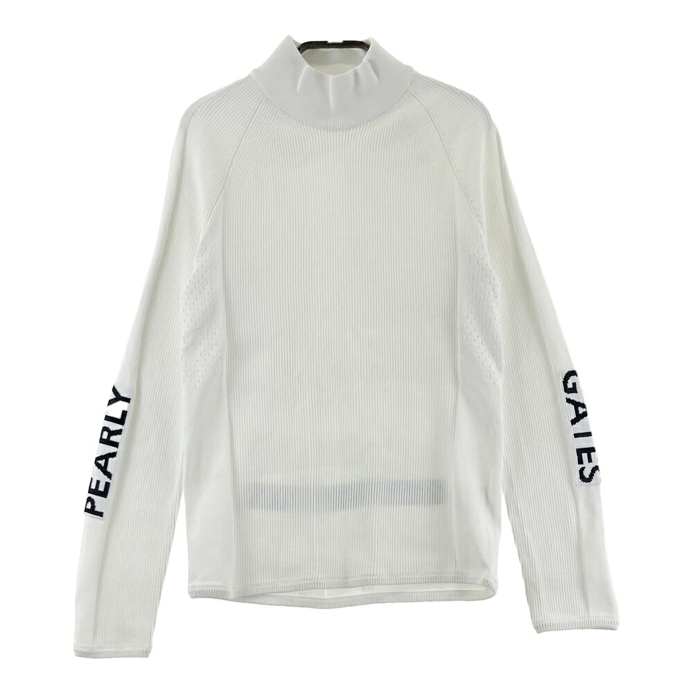 PEARLY GATES パーリーゲイツ  ハイネック長袖編み物  白いこと系 0 【中古】ゴルフ御召しもの レディース