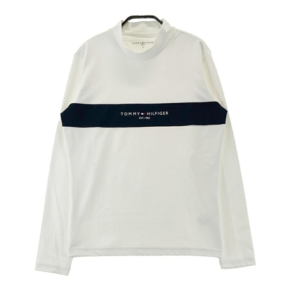 TOMMY HILFIGER GOLF トミー ヒルフィガーゴルフ ハイネック長袖Tシャツ ホワイト系 M 【中古】ゴルフウェア レディース