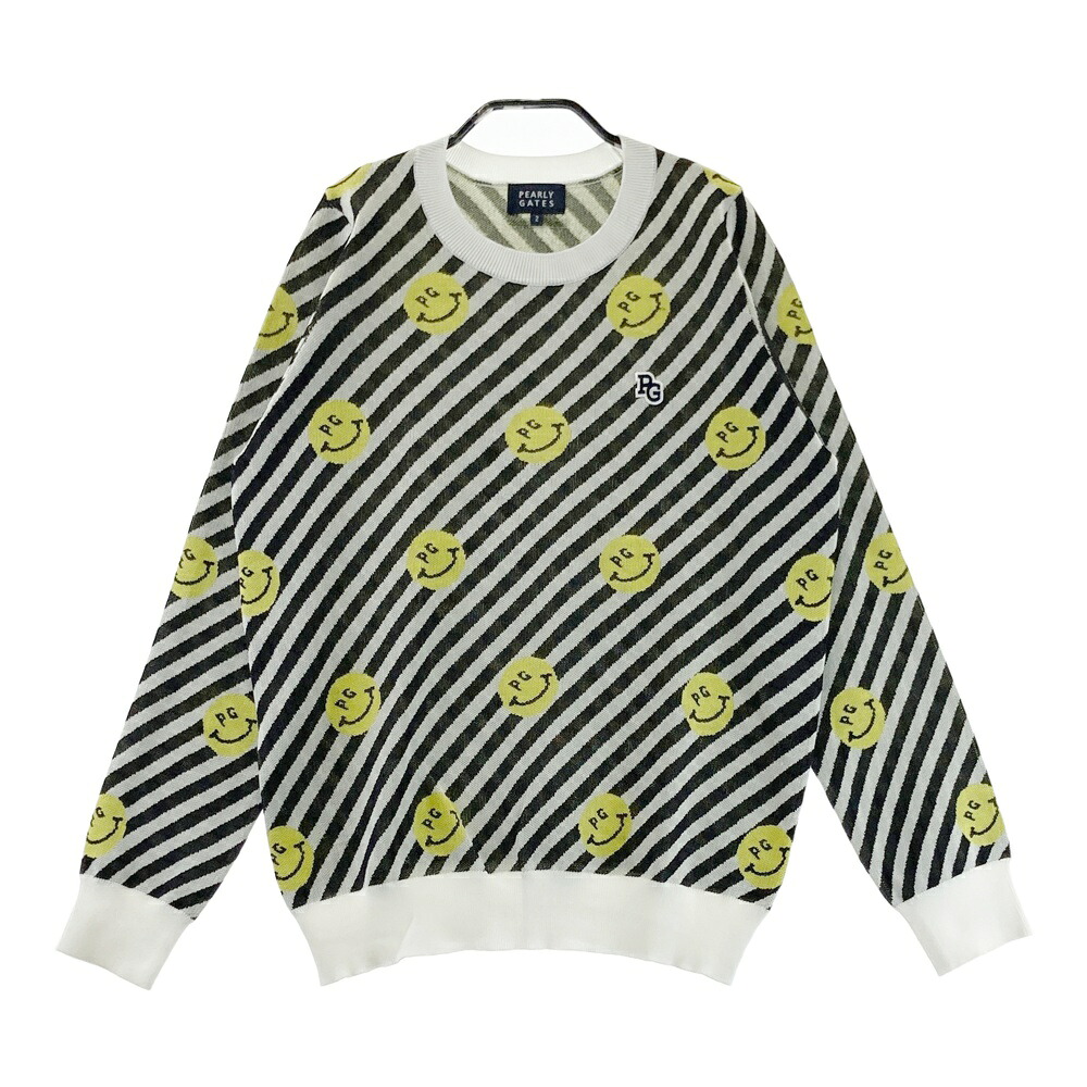 PEARLY GATES パーリーゲイツ  編み物 スウェーター  白いこと系 2 【中古】ゴルフ御召しもの レディース
