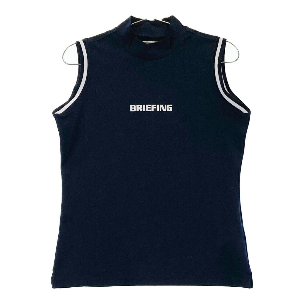 BRIEFING GOLF ブリーフィング 2025年モデル モックネックノースリーブシャツ ネイビー系 M 【中古】ゴルフウェア レディース