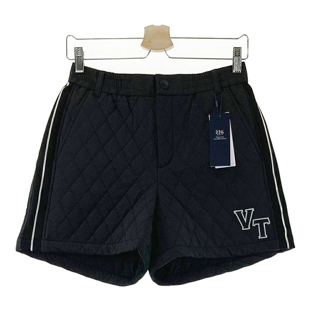 23区GOLF ニジュウサンクゴルフ 中綿ショートパンツ ブラック系 1 【中古】ゴルフウェア レディース