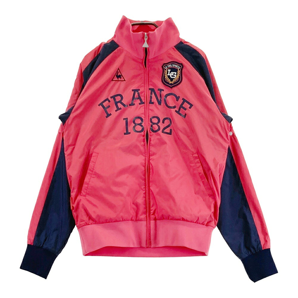 LE COQ GOLF ルコックゴルフ 2WAY ジップジャケット ピンク系 L 【中古】ゴルフウェア レディース