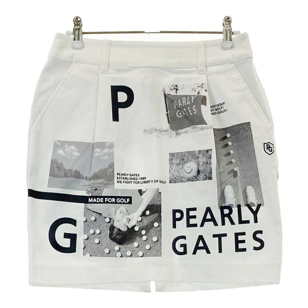 PEARLY GATES パーリーゲイツ ストレッチスカート 総柄 ホワイト系 0 【中古】ゴルフウェア レディース｜中古ゴルフウェア通販STST