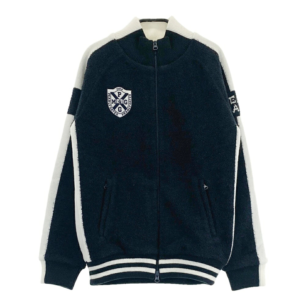 PEARLY GATES パーリーゲイツ ウール混 ニットジップジャケット 裏地付 ネイビー系 0 【中古】ゴルフウェア レディース 8,131円