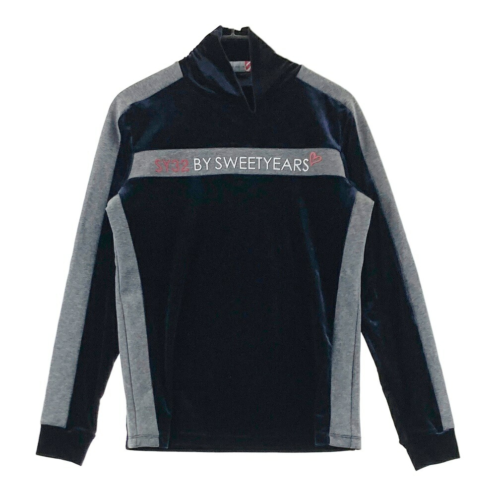 SY32 BY SWEET YEARS GOLF エスワイサーティトゥ ハイネック 長袖Tシャツ ネイビー系 S 【中古】ゴルフウェア レディース