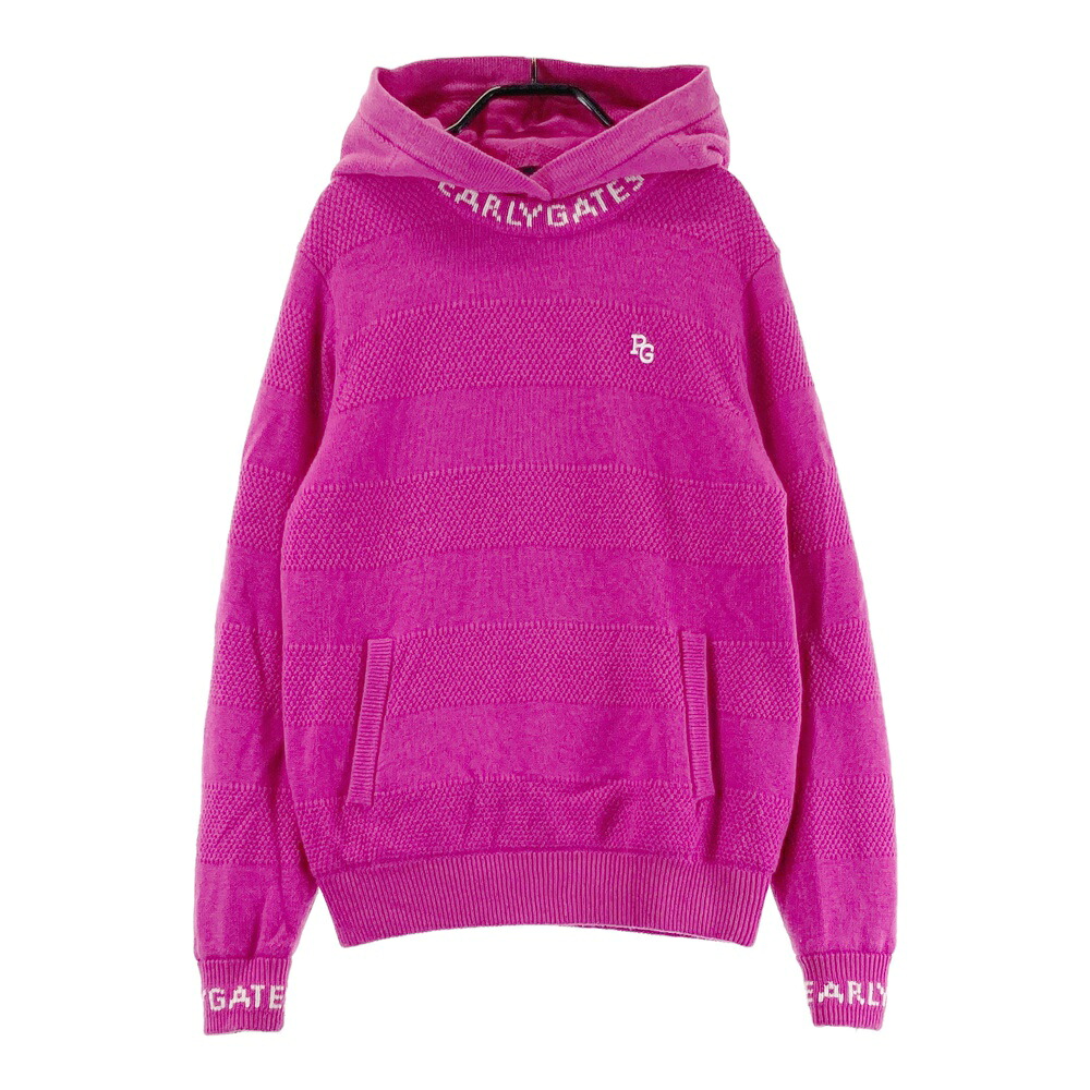 PEARLY GATES パーリーゲイツ  ツインニットセーター  パープル系 1 【中古】ゴルフ御召しもの レディース