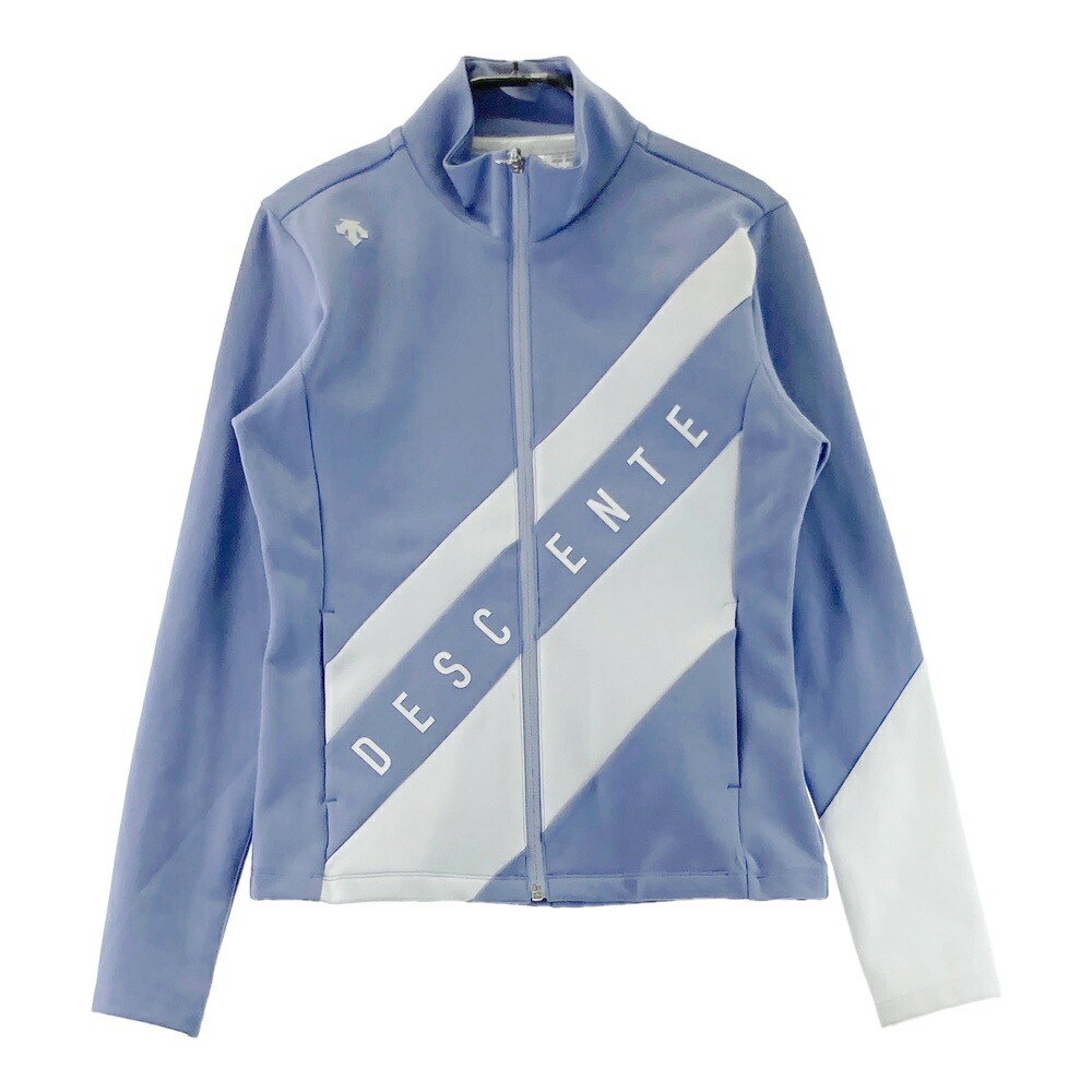 DESCENTE GOLF デサントゴルフ バイカラー 長袖ジャケット ブルー系 M 【中古】ゴルフウェア レディース
