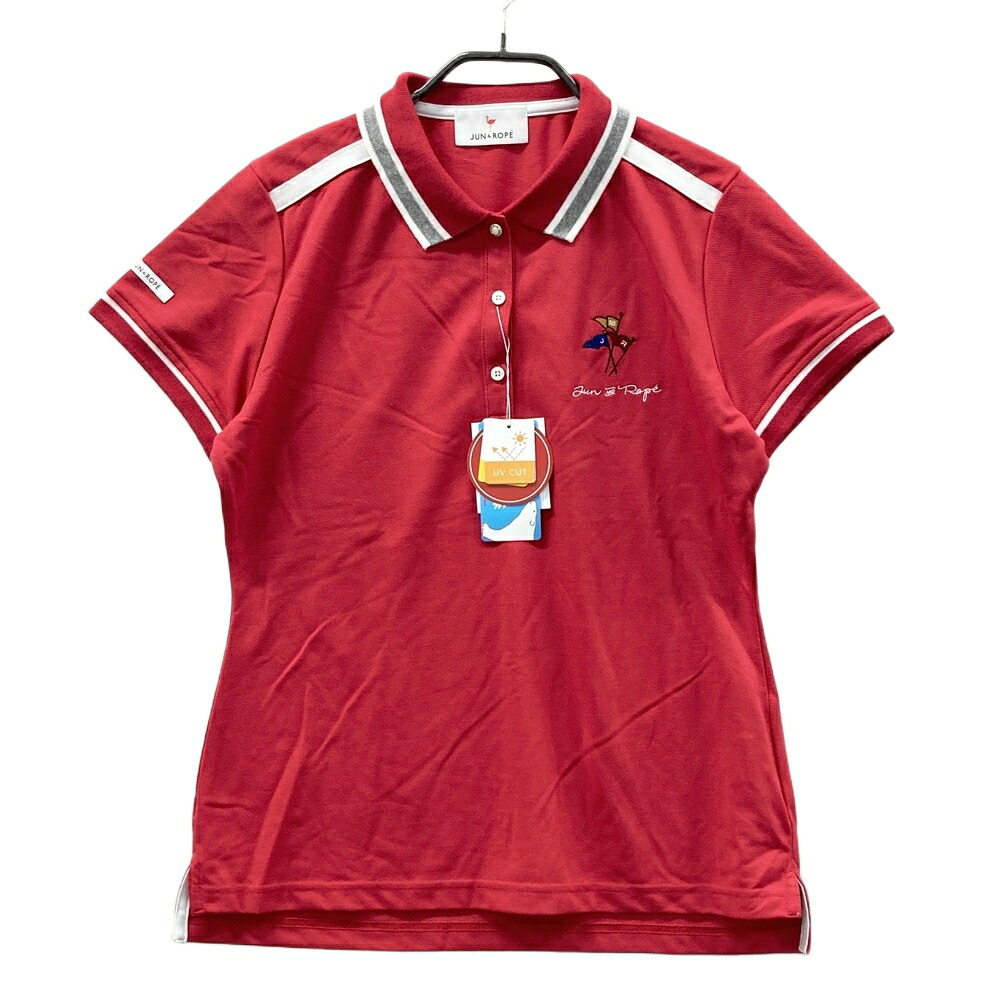 JUN&ROPE ジュン アンド ロペ 半袖ポロシャツ レッド系 L 【中古】ゴルフウェア レディース 6,864円
