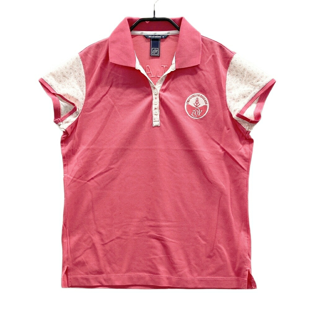 ZOY ゾーイ 半袖ポロシャツ ピンク系 40 【中古】ゴルフウェア レディース