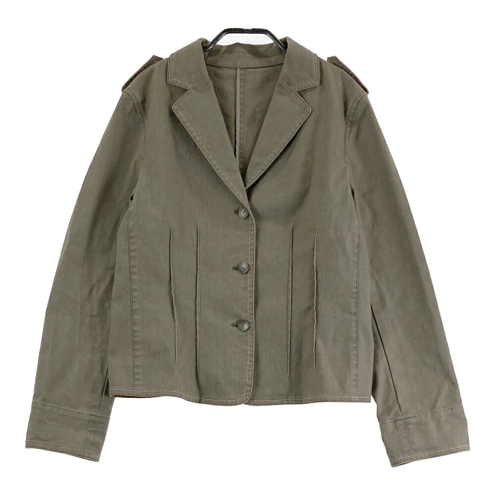 LANVIN SPORT ランバン スポール テーラードジャケット カーキ系 38 【中古】ゴルフウェア レディース