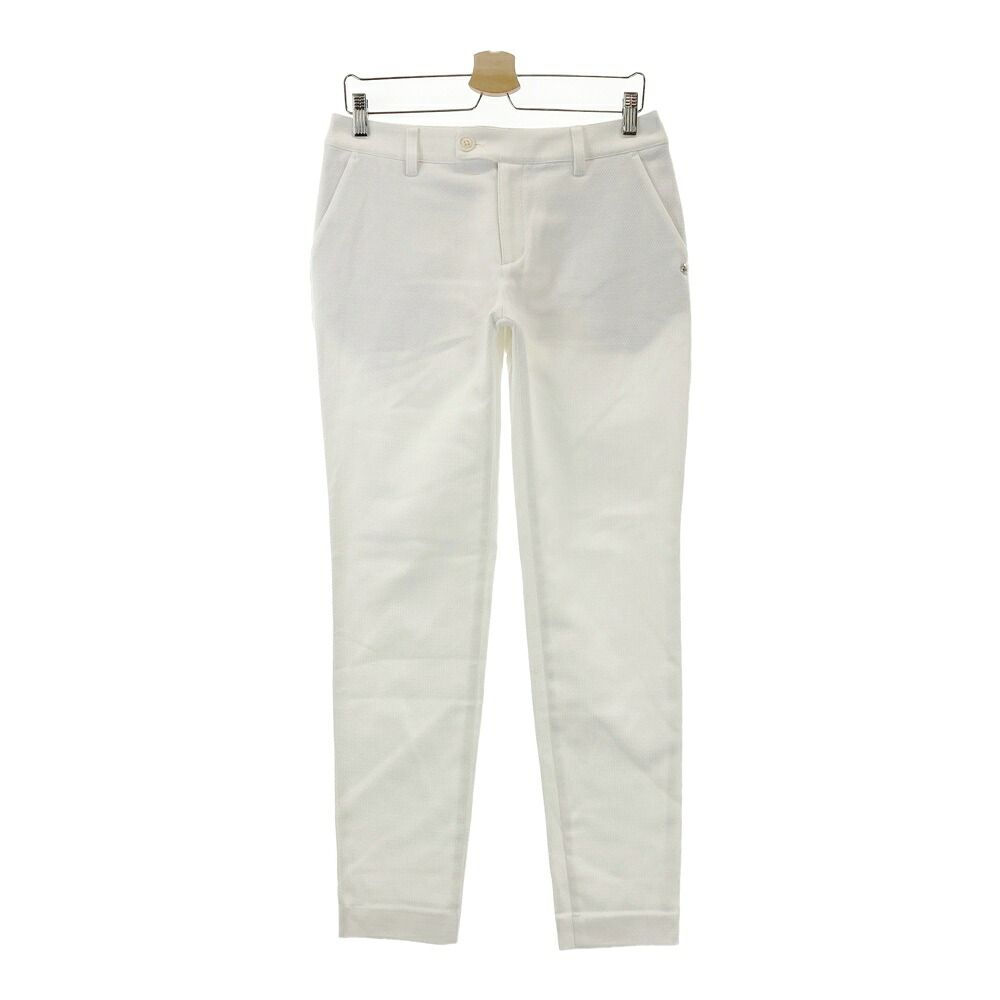 ST ANDREWS セントアンドリュース ストレッチロングパンツ ホワイト系 L 【中古】ゴルフウェア レディース