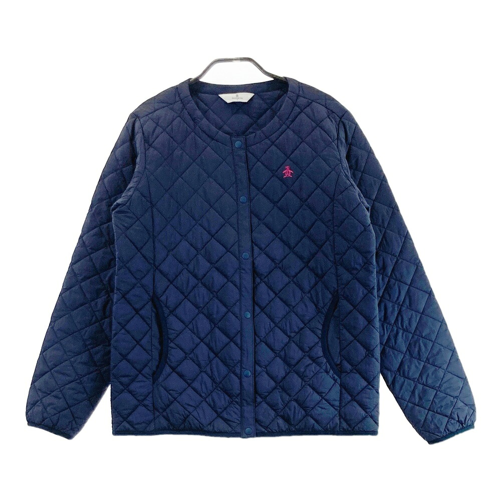 MUNSING WEAR マンシングウェア MGWSJK06 長袖中綿ジャケット ネイビー系 L 【中古】ゴルフウェア レディース
