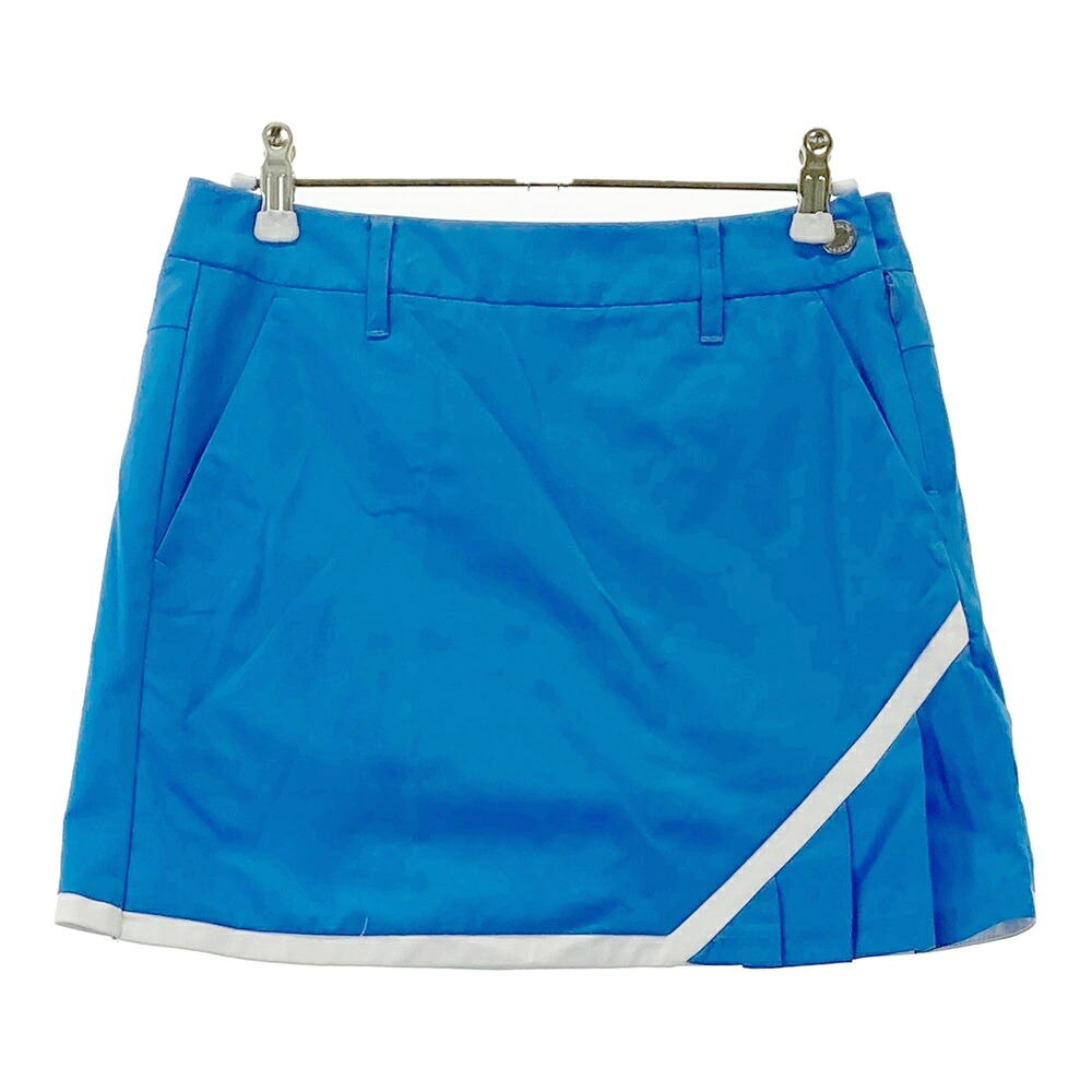 DESCENTE GOLF デサントゴルフ インナー付 スカート ブルー系 61/S 【中古】ゴルフウェア レディース