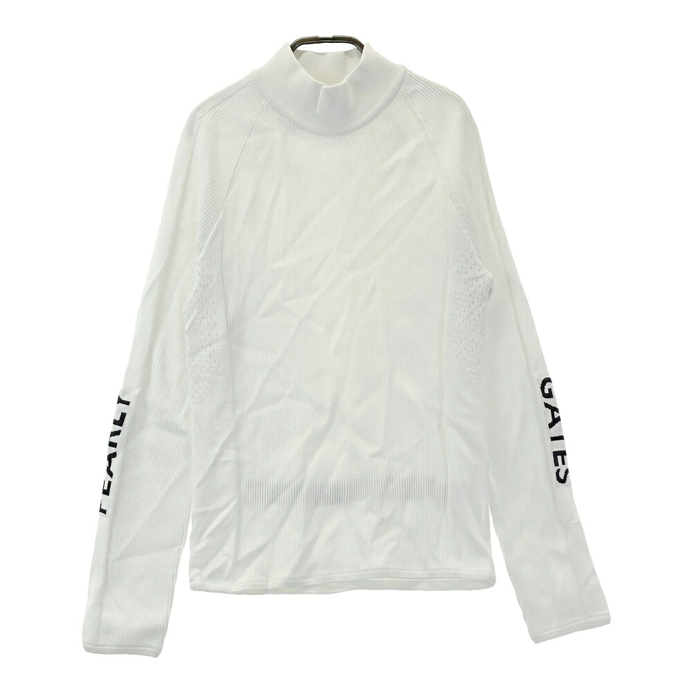 PEARLY GATES パーリーゲイツ  ハイネック 編み物スウェーター  白いこと系 0 【中古】ゴルフ御召しもの レディース