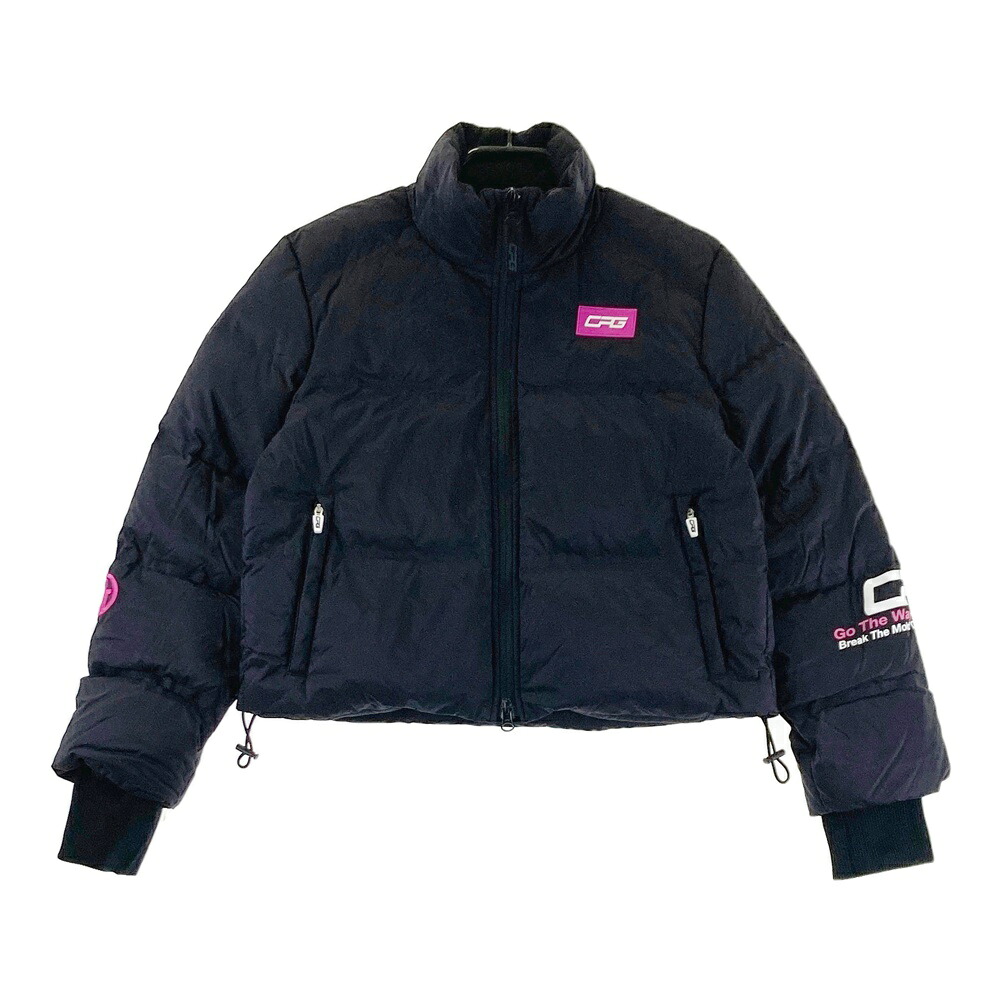 CPG GOLF シーピージーゴルフ 中綿 ダウンジャケット ブラック系 S 【中古】ゴルフウェア レディース