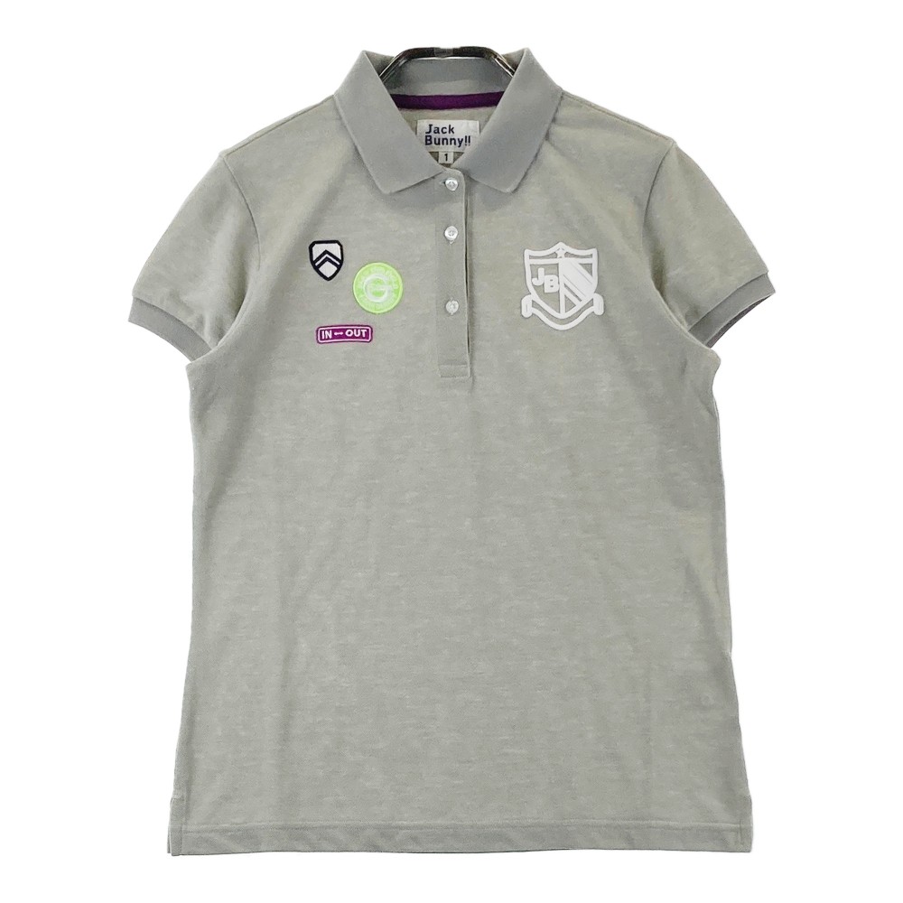 JACK BUNNY ジャックバニー 2020年モデル 半袖 ポロシャツ グレー系 1 【中古】ゴルフウェア レディース
